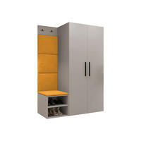 GARDEROBEN-SET Medi IV - Kaschmir/Schwarz, Holzwerkstoff/Kunststoff (80/191/50cm) - MIRJAN24