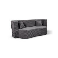 SCHLAFSOFA MYFOAM, Sofa mit Schlaffunktion, Farbe: Grau, Cordstoff - Grau, Textil (200/80/72cm) - Storez24