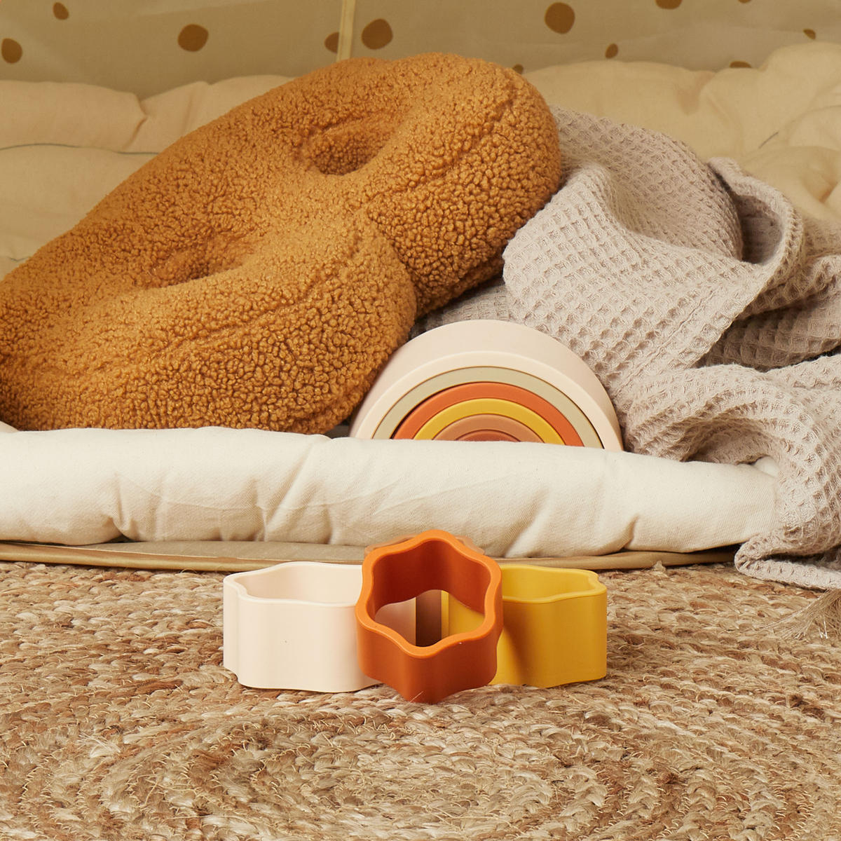 STAPELSPIEL Stapelturm Silikon - ab 6 Mo - Multicolor, Kunststoff (86/86cm) - Bieco Spielwaren