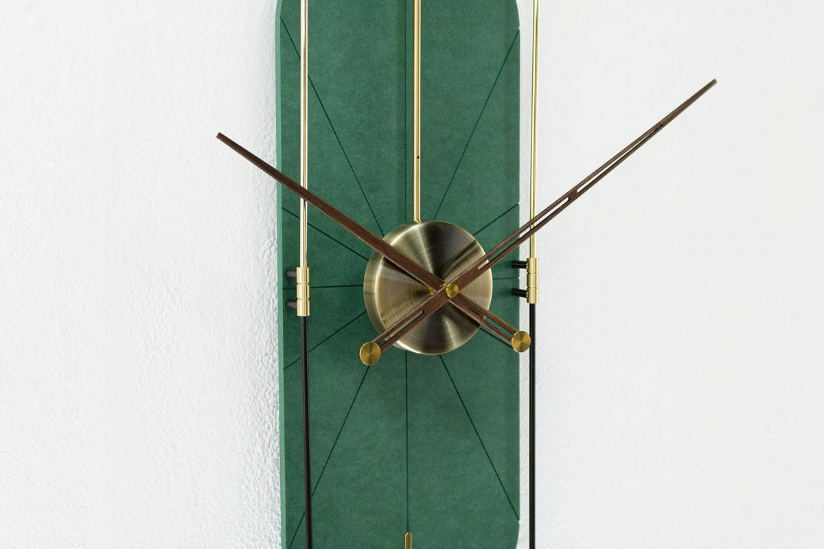 WANDUHR Design Grün 20/90 cm - Grün, Holzwerkstoff/Metall (20/90/2cm) - ONZENO