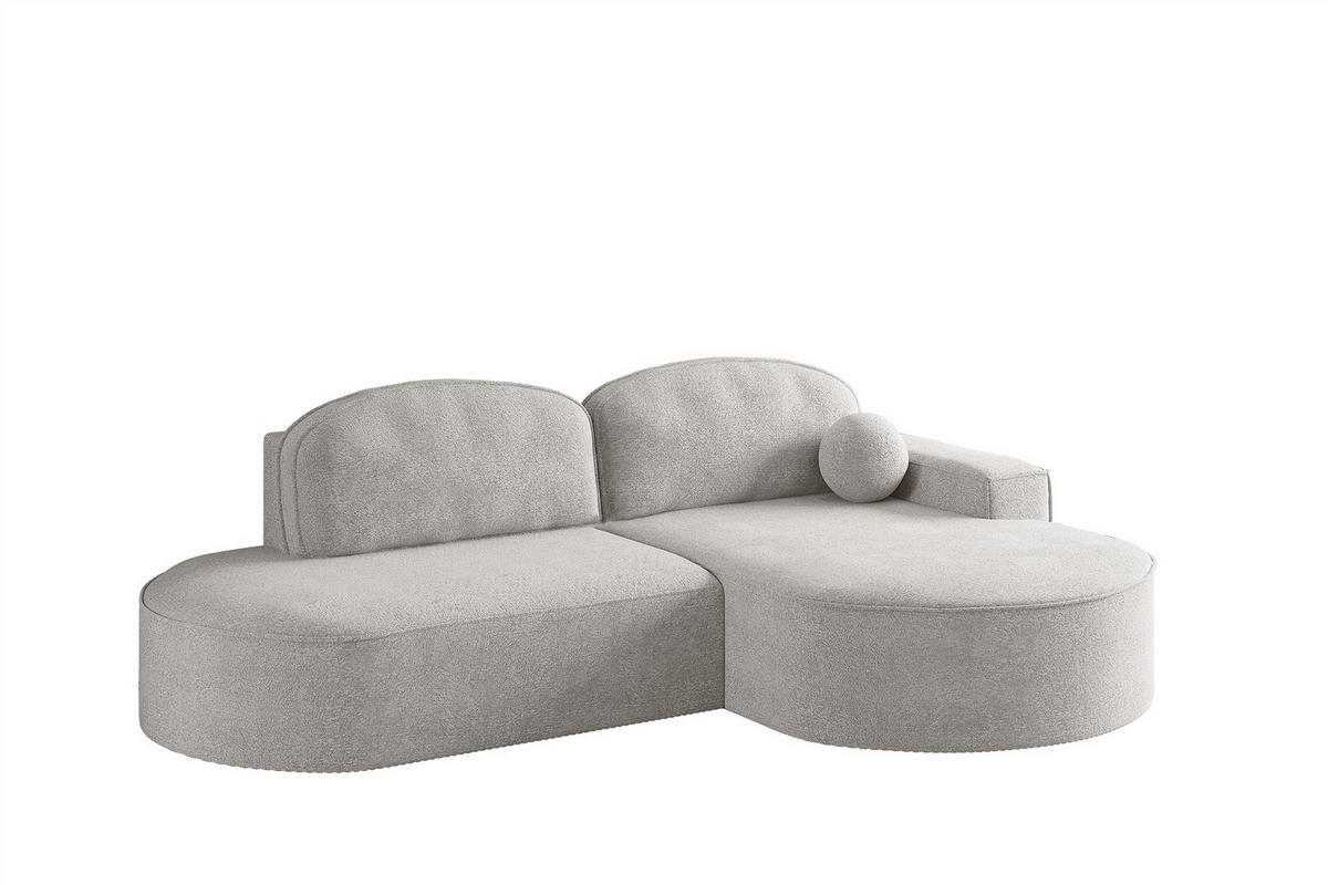 ECKSOFA Girona Mit Schlaffunktion - Hellgrau, Holzwerkstoff/Textil (278/179cm) - Fun Möbel