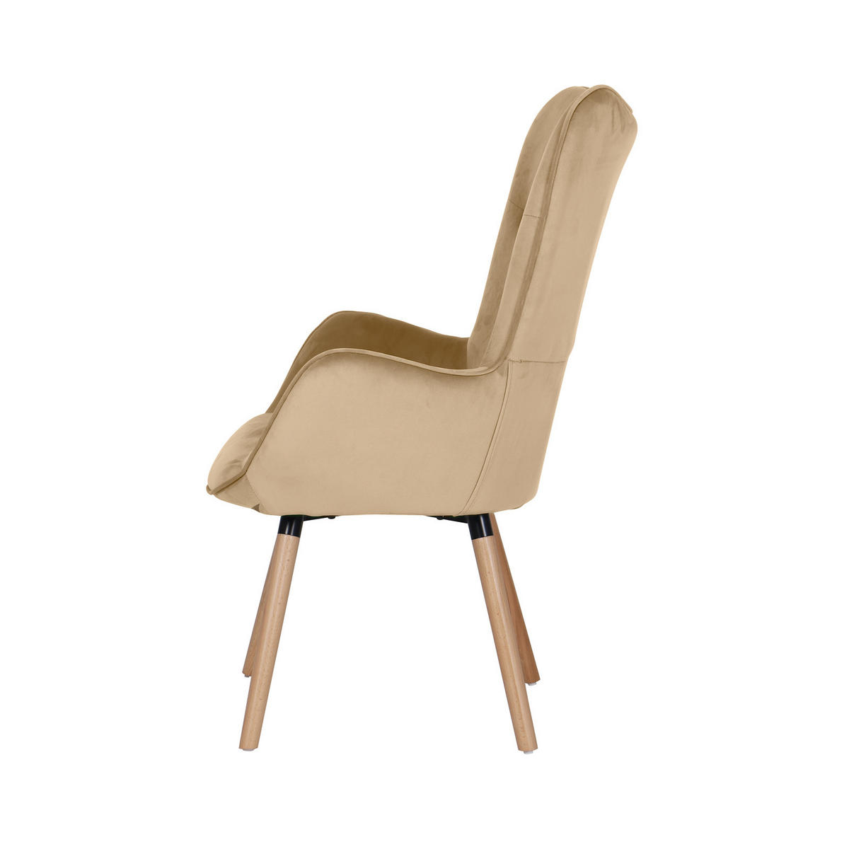 OHRENSESSEL CLEO Stoffbezug Beige - Beige, Textil (61/107/70cm) - SVITA