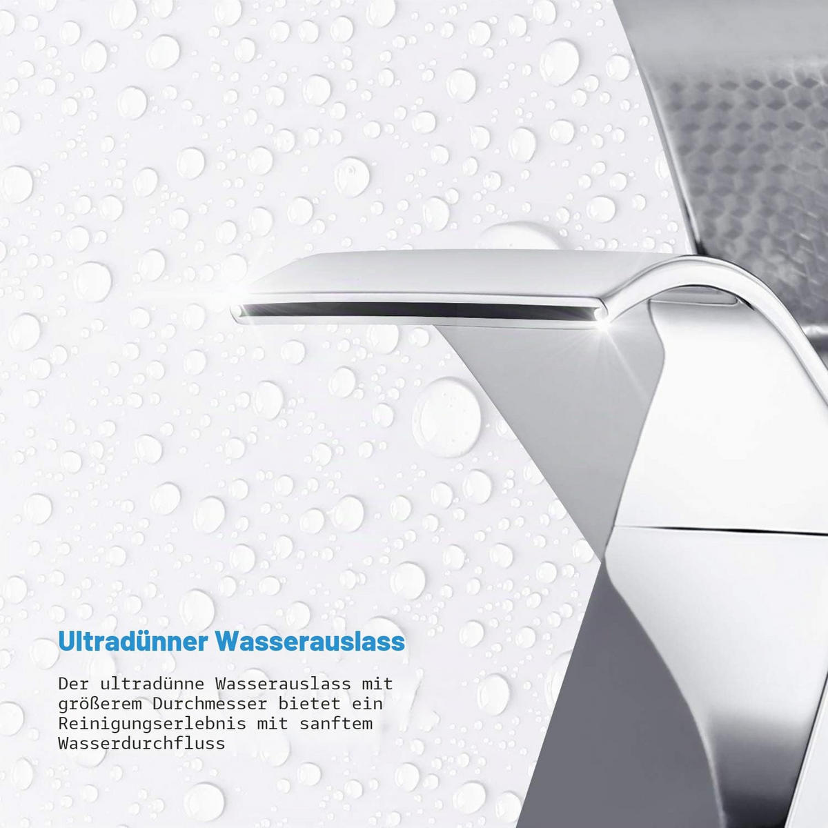 BADEZIMMERARMATUR, 20,5 x 17 cm, silber - Silberfarben, Metall (26.5/7.3/21cm) - Vallsero