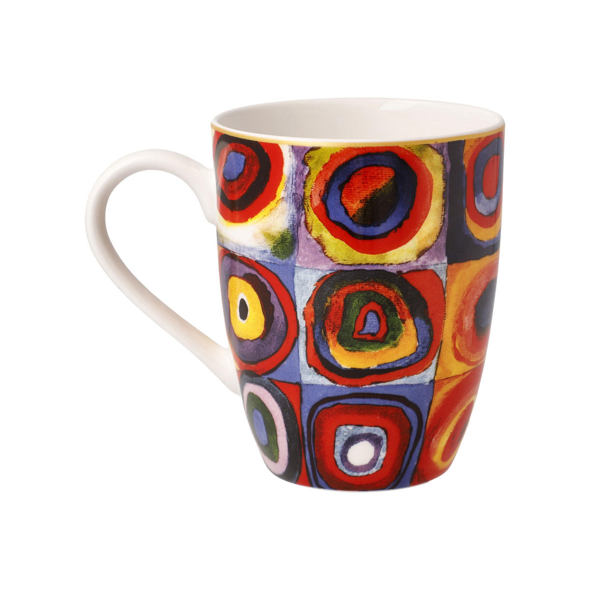 KÜNSTLERTASSE Wassily Kandinsky - Quadrate, Fine Bone China, Bunt, 400 ml - Multicolor, Keramik (0.4L) - Goebel