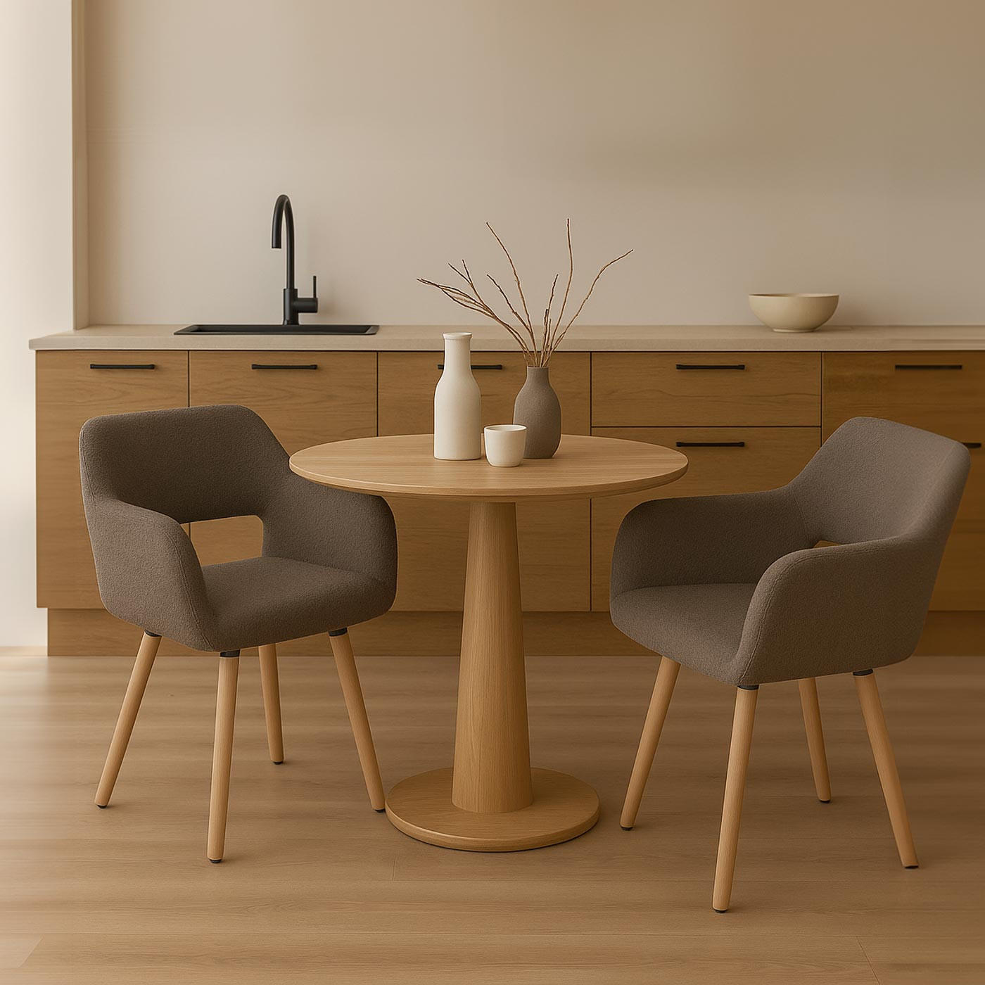 ESSZIMMERSTUHL taupe - Taupe, Textil (56/80/53cm) - MCW