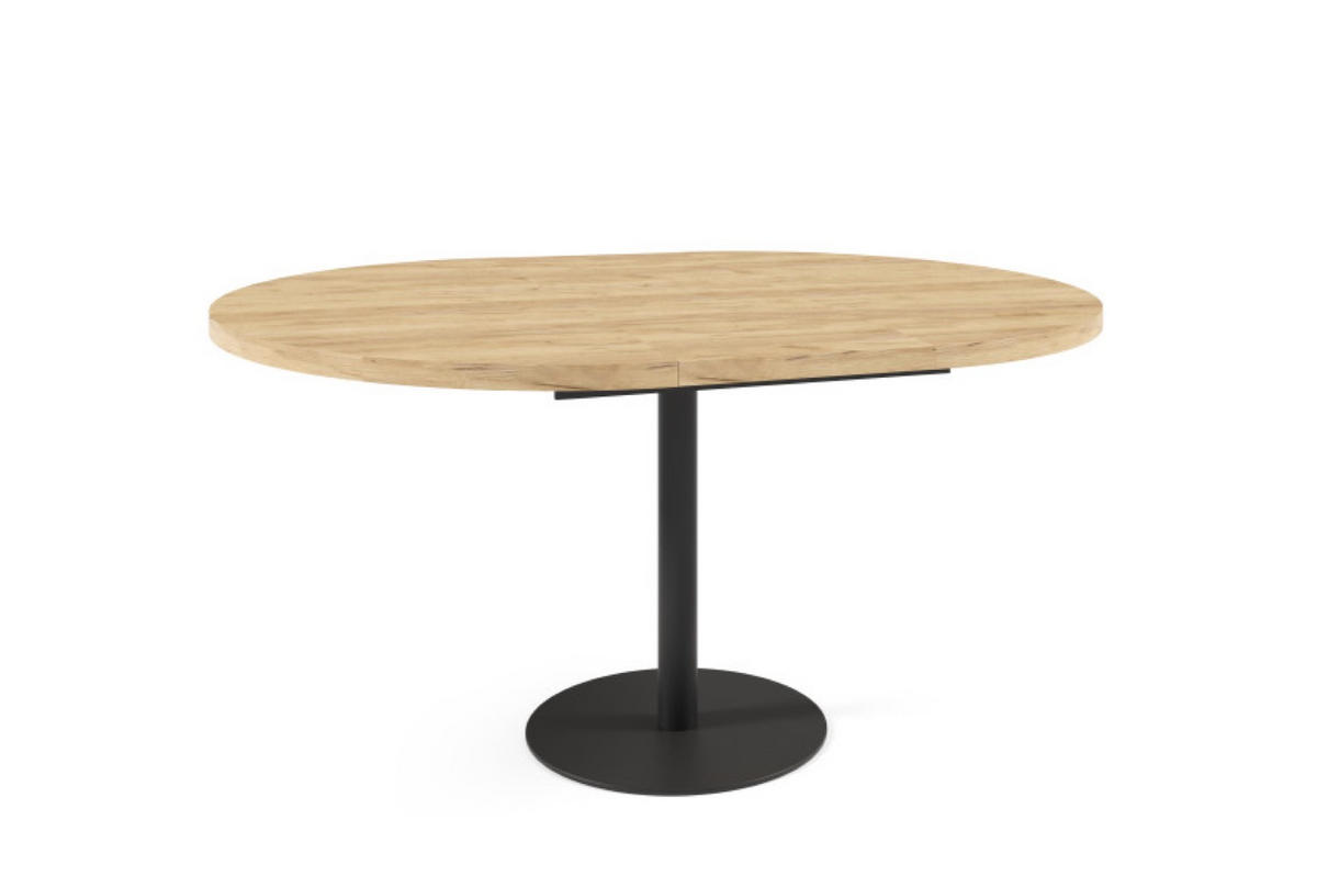TISCH Schwarz Bartek Ausziehbar - Schwarz, Holzwerkstoff (100/100/76cm) - Sepro Meble