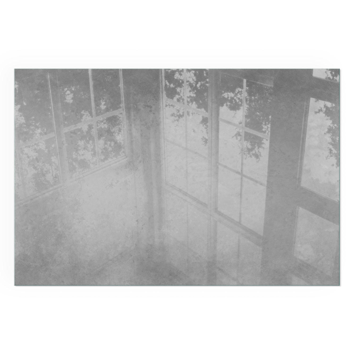 GLASPLATTE für Kamin 120x80 cm - Grau, Glas (120/80/0.4cm) - TULUP