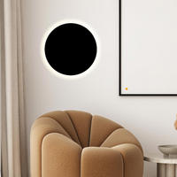 LED-WANDLAMPE Cloud Schwarz Ø 40cm - Schwarz, Metall (40/4.4/40cm) - s.luce