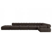 ECKSOFA modulares Sofa Felto-L3 - 475x190x70 cm Braun Velours - Braun, Holzwerkstoff/Textil (475/190cm) - ALTDECOR