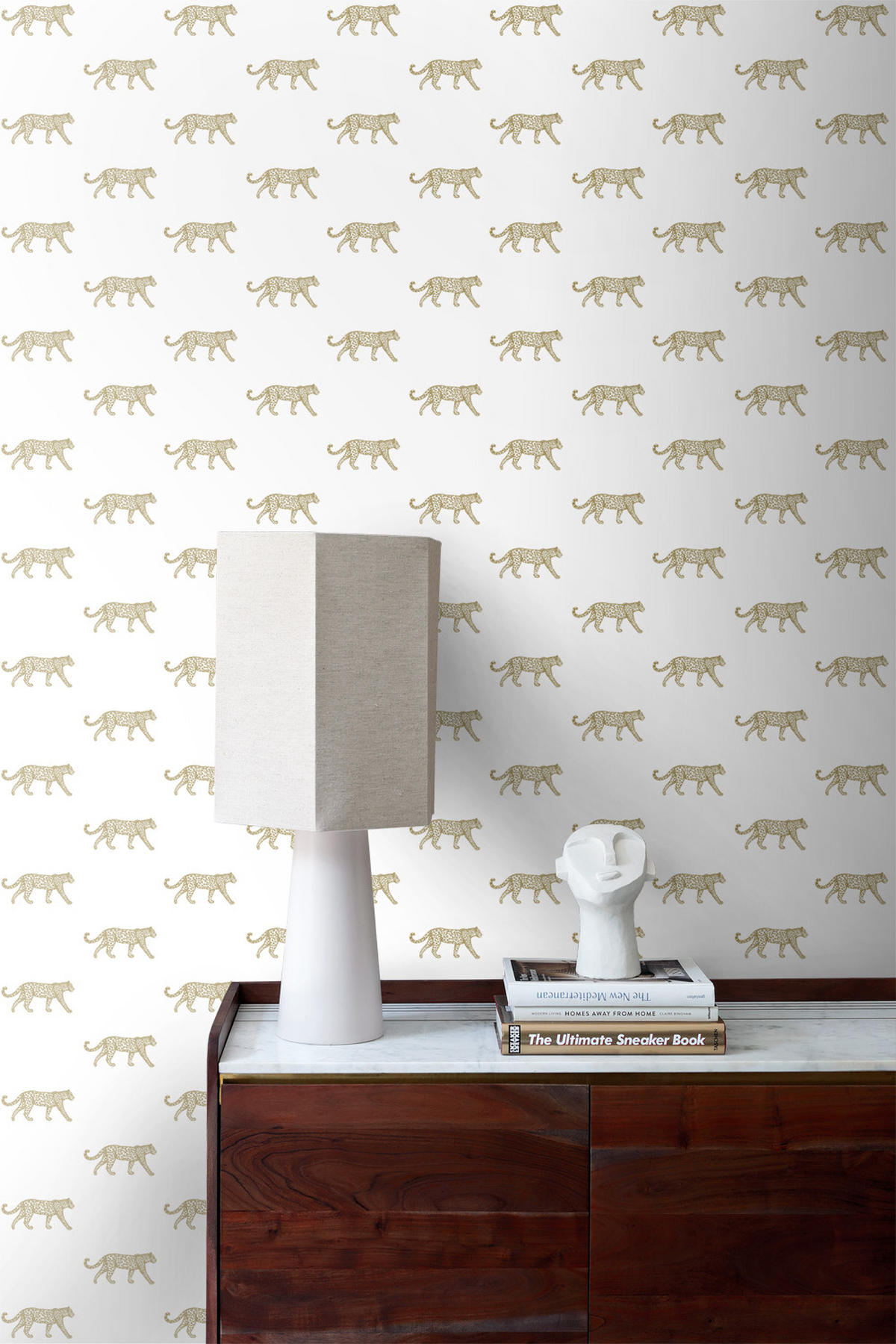 TAPETE Panter 53 cm x 10.05 m - Weiß, Papier (53/1000cm) - Origin Wallcoverings