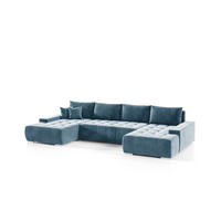 WOHNLANDSCHAFT Vogar In Monolith - Blaugrau, Holzwerkstoff/Textil (350/85/185cm) - Fun Möbel