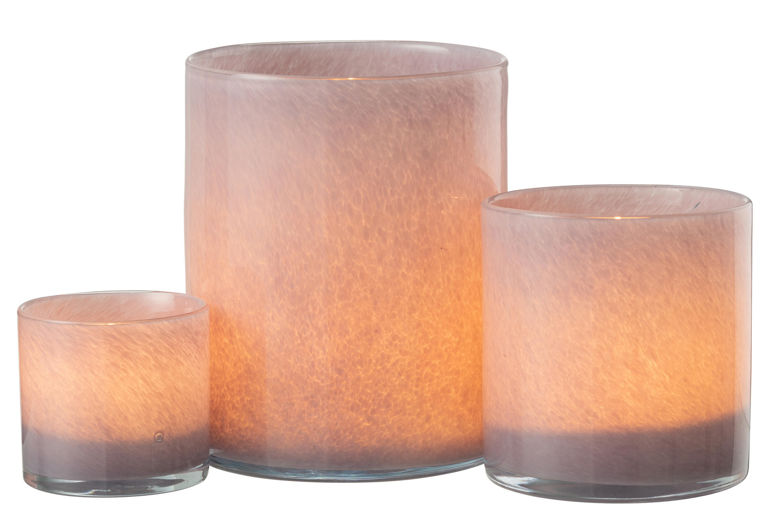 KERZENHALTER JADE - Glas - Lila - L - Lila, Glas (15/18cm) - J-Line
