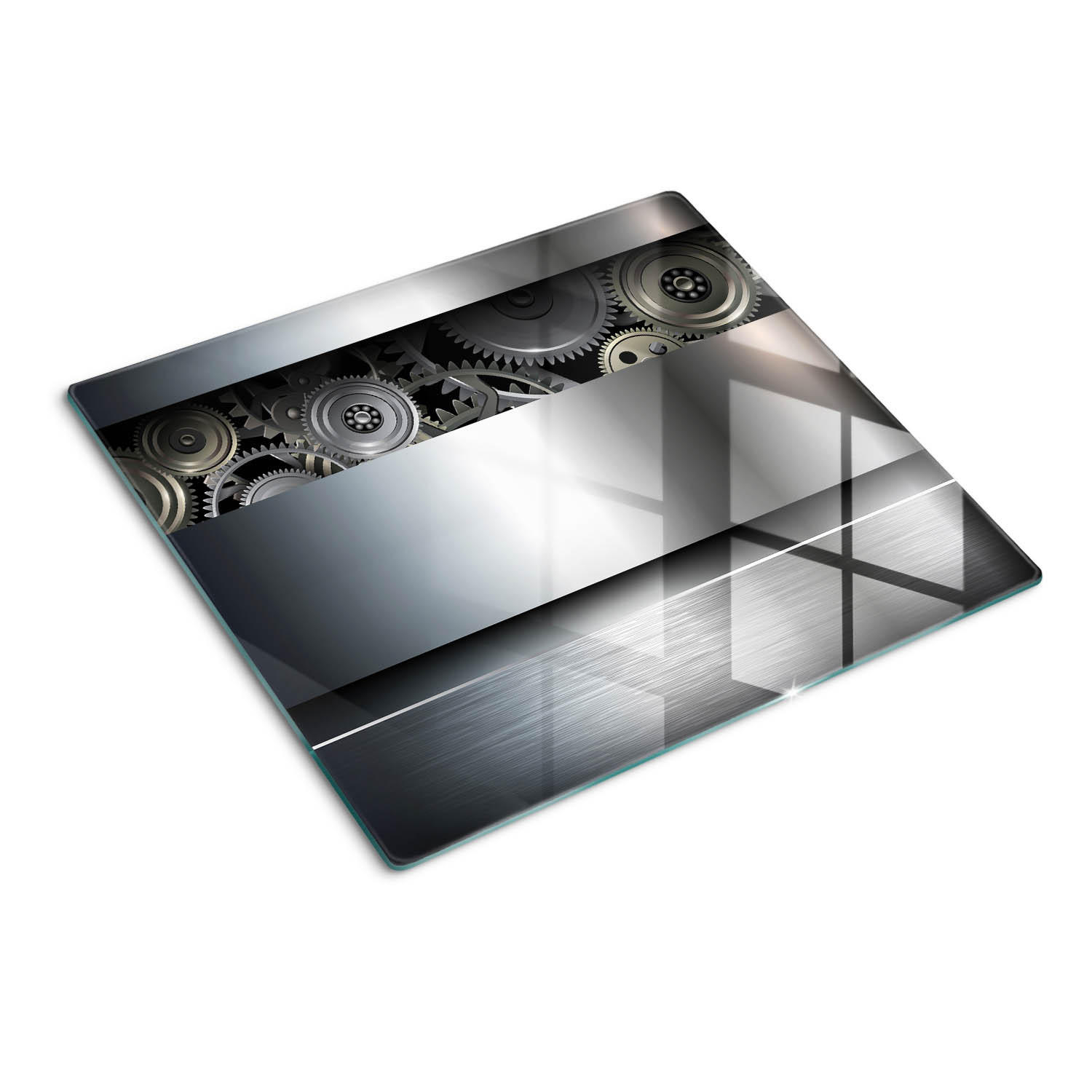 Tulup Glasplatte Silber 60x0.4x52 cm