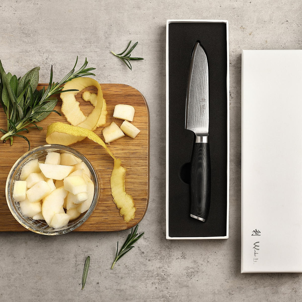 SANTOKUMESSER 12 cm - Schwarz, Metall (24cm) - Wakoli