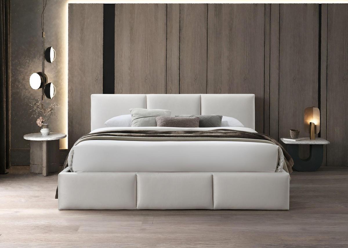 POLSTERBETT 160x200 cm in Hellbeige - Beige, Metall (160/200cm) - Home Collective