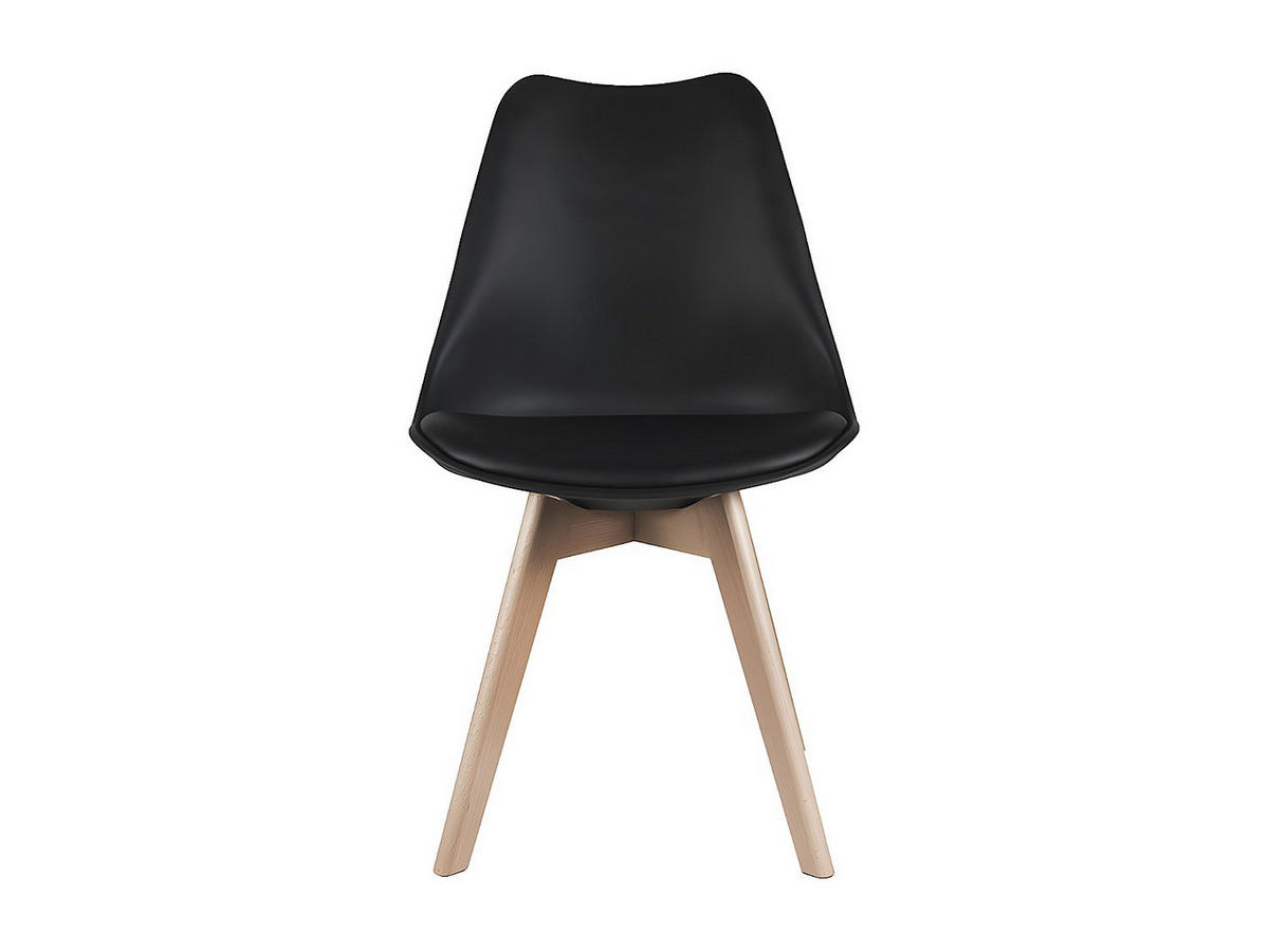 STUHL 2er-Set - Polypropylen & Buche - Schwarz - JODY - Schwarz, Kunststoff (57/82/49cm) - Vente-Unique