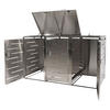 3ER-MÜLLTONNENVERKLEIDUNG Silber - Silberfarben, Metall (197/116/80cm) - MCW