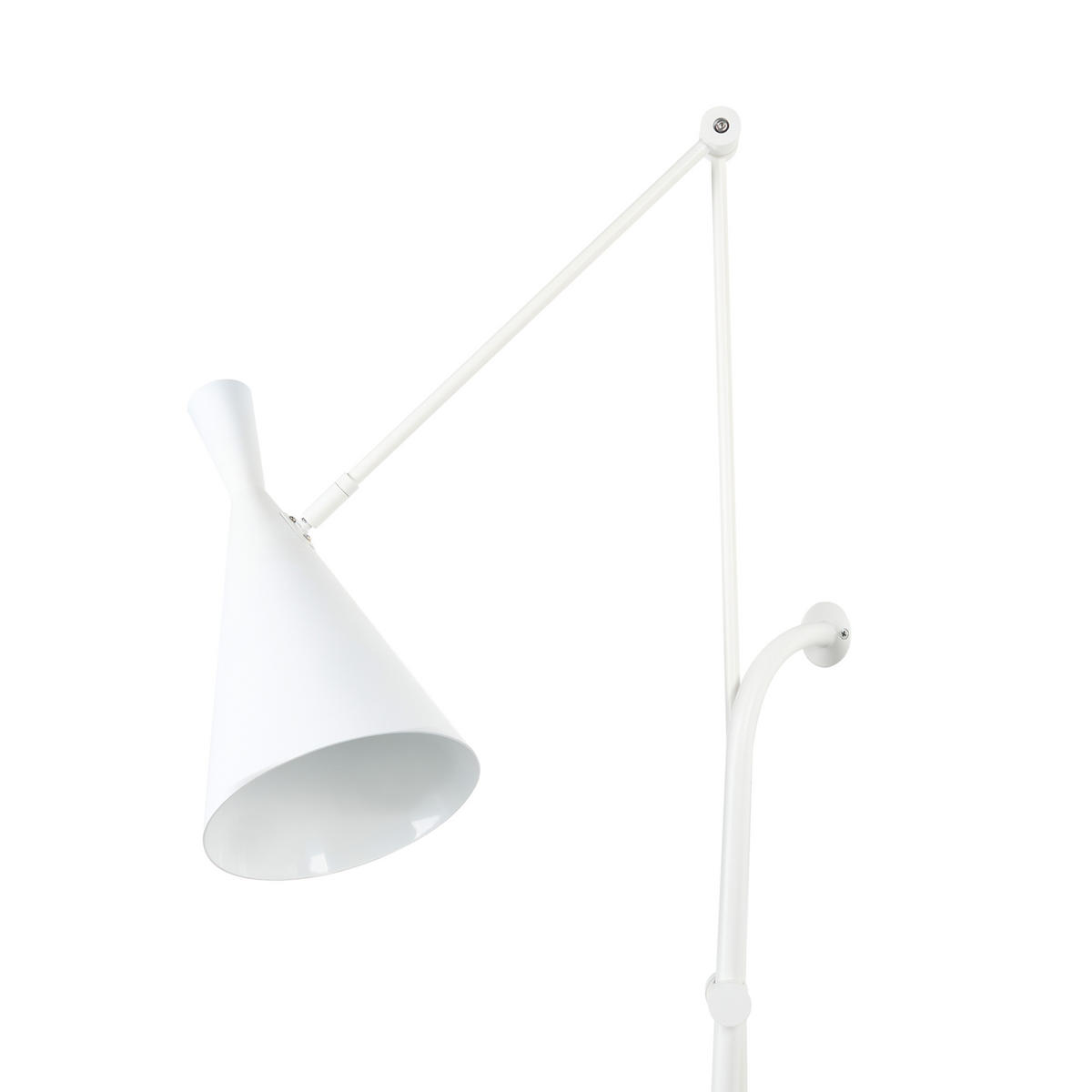 NÁSTĚNNÁ LAMPA Bílá Marisa - bílá, kov (18/83/64cm) - Beliani