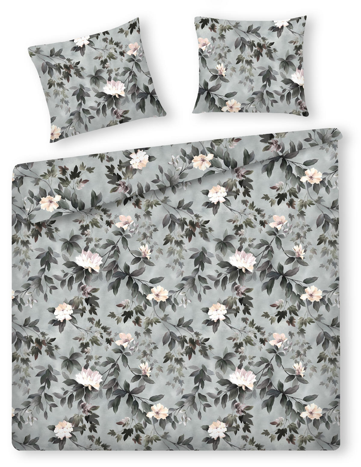 BETTWÄSCHE Kasna - Grau, Textil (200/220cm) - home&you