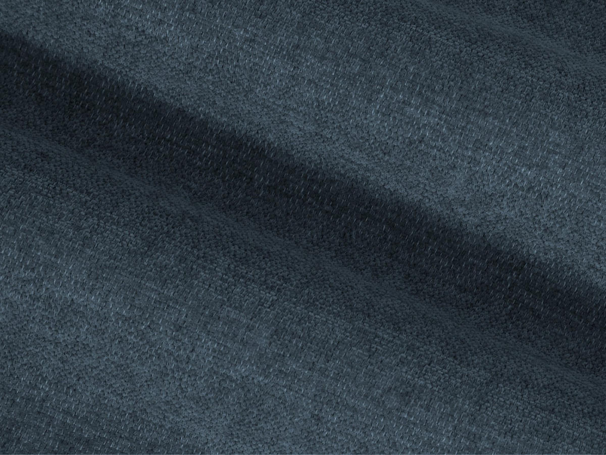 PANORAMASOFA links Lisa aus strukturiertem Stoff dunkelblau 7 Sitzplätze - Dunkelblau, Textil (234/77/387cm) - Micadoni