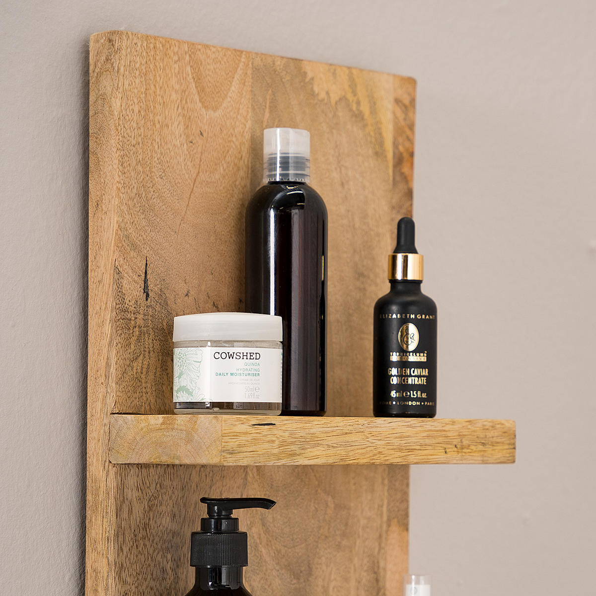 BADREGAL - Mango massiv - Braun, Holz (23/70/12cm) - home24