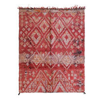 BERBERTEPPICH aus reiner Wolle 120x 160 cm - Rot, Naturmaterialien (120/160cm) - AFK Living