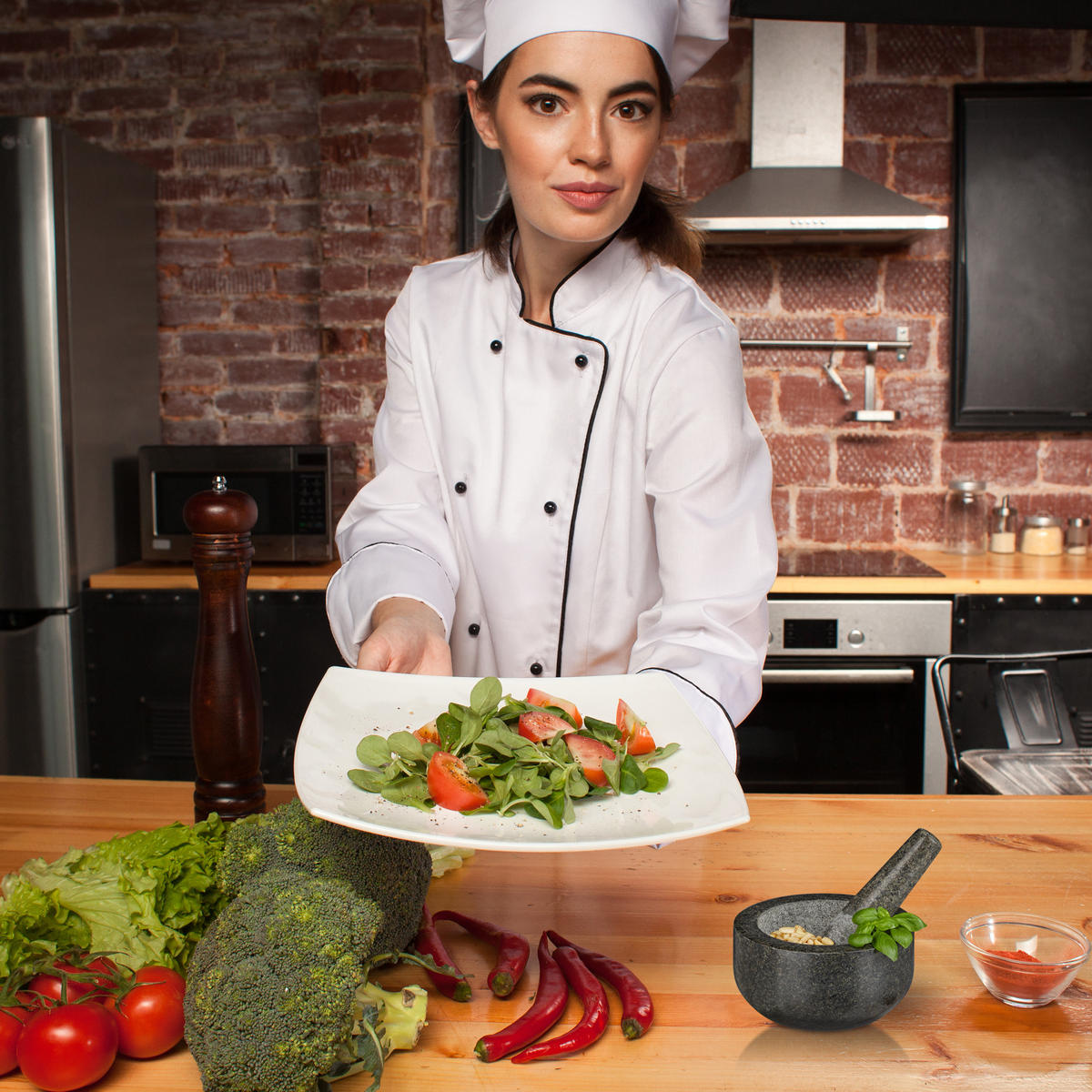 MÖRSER - Anthrazit, Stein (16/8/16cm) - Relaxdays