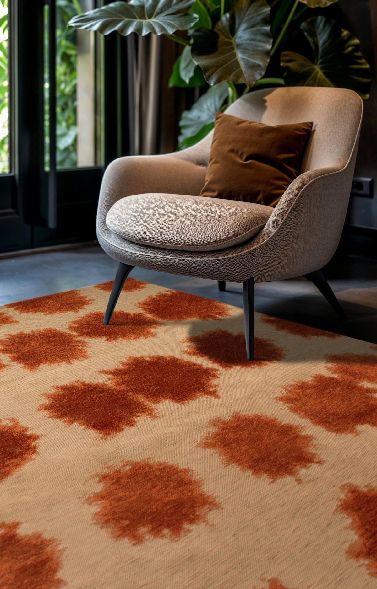 TEPPICH modern Flachgewebe BULLET Rot 170 x 240 cm - Rot, Textil (170/240cm) - Novatrend