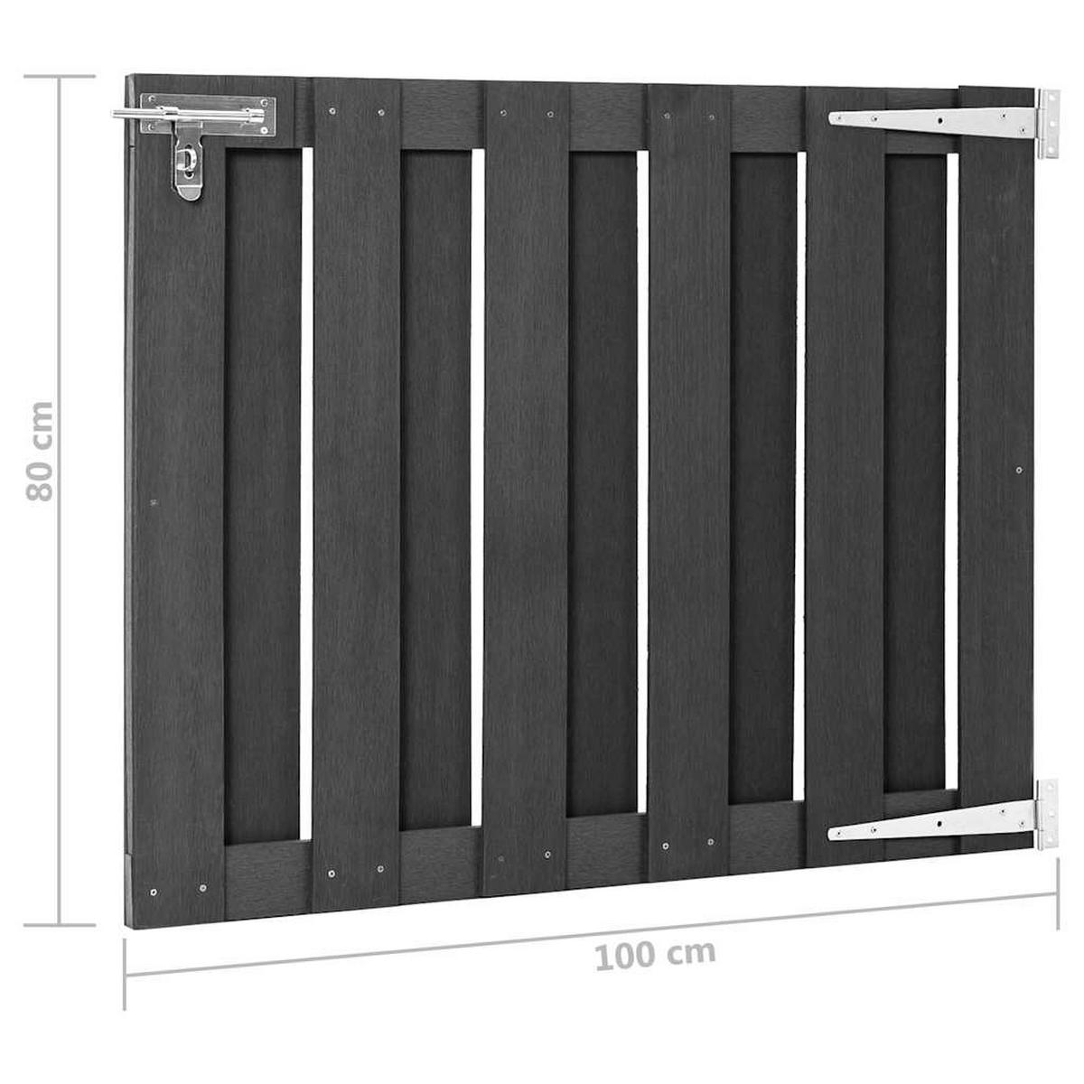GARTENTOR Wpc 100/80 Cm Grau - Grau, Holzwerkstoff (100/80cm) - vidaXL