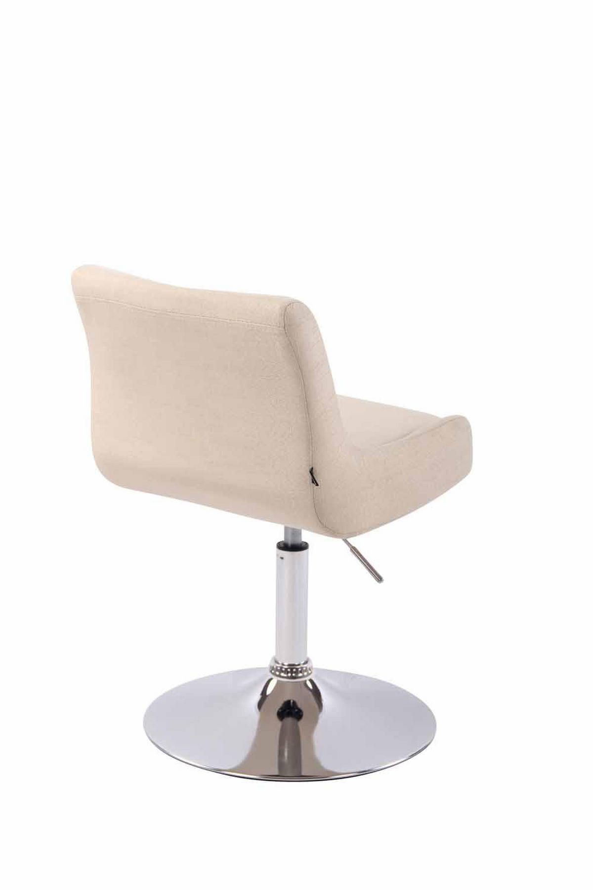 DREHSTUHL Stoff creme - Chromfarben/Creme, Textil/Metall (43/71/50cm) - CLP