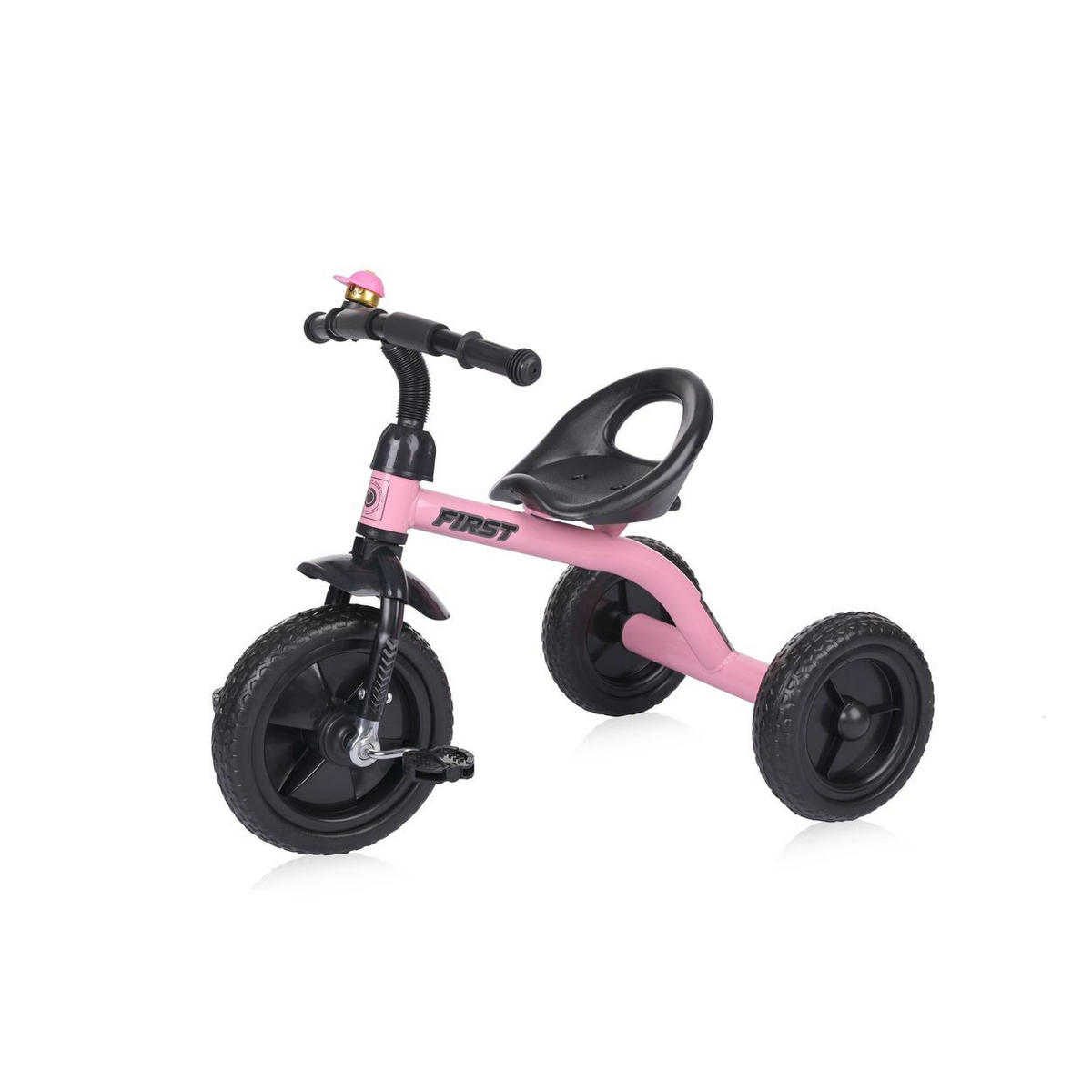 DREIRAD First pink ergonomischer Sitz, EVA-Räder, Sitzposition verstellbar - Rosa, Metall (78/50/62cm) - Lorelli