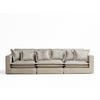 6-SITZER SOFA Amalfi Beige Webstoff - Beige/Schwarz, Holz/Holzwerkstoff (338/90/119cm) - Maison de Reve