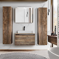 BADMÖBEL-SET 7-TLG. Puebla-56 - Braun, Holzwerkstoff (180/200/46cm) - Lomado