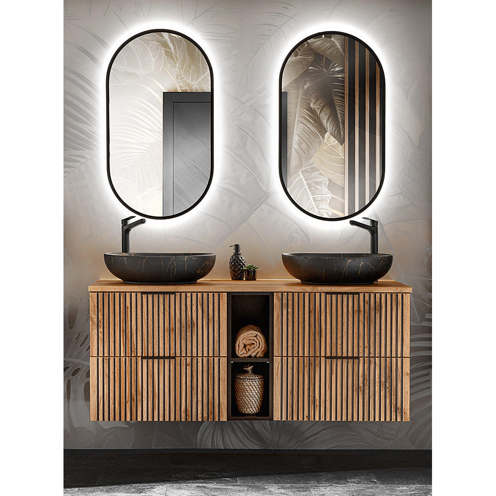 Lomado Badmöbel-Set Braun 141x200x47 cm