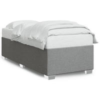 BETTGESTELL Ohne Matratze Hellgrau 100/200 Cm Stoff - Grau, Textil (100/200cm) - vidaXL