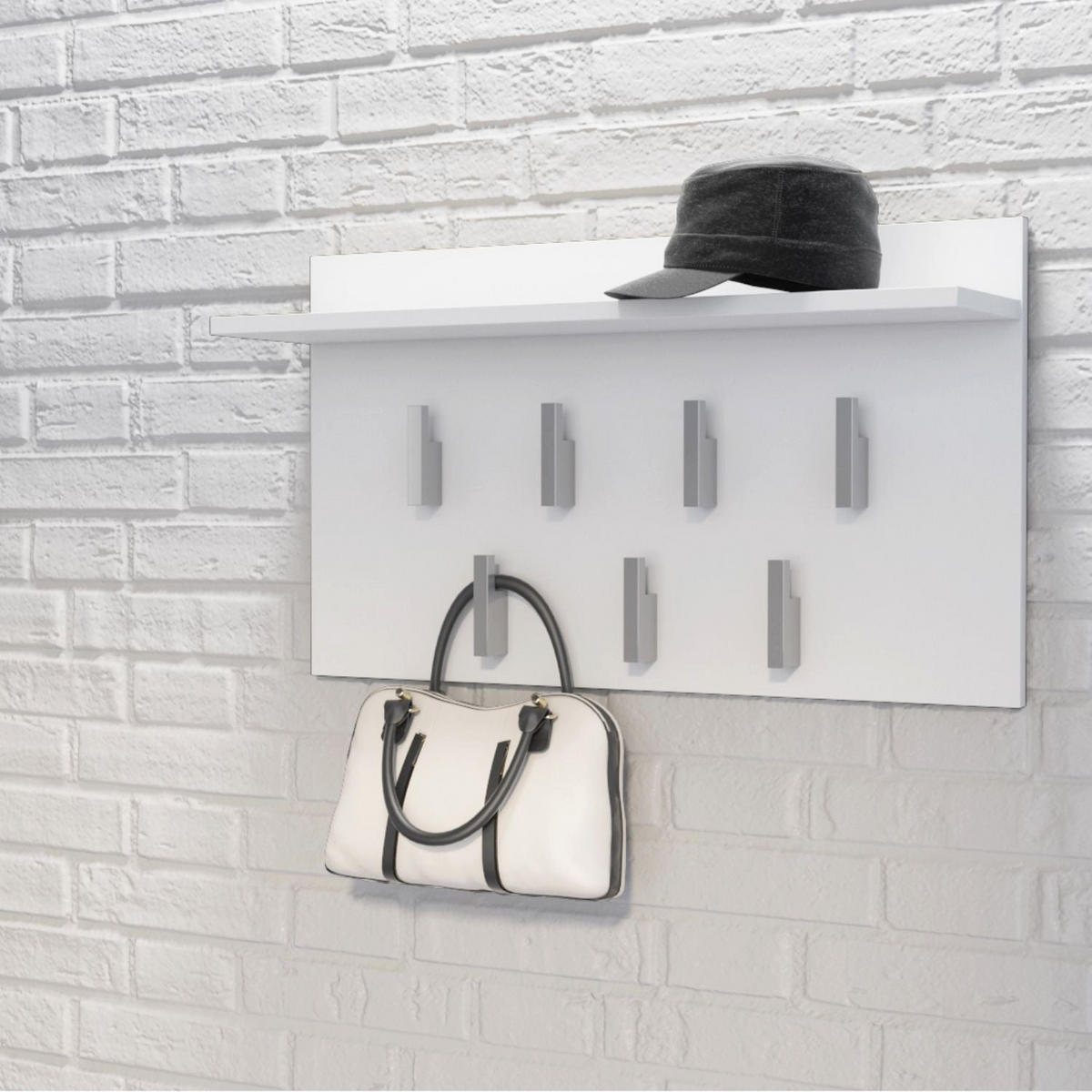 GARDEROBE Gina - Schwarz, Holzwerkstoff (70/40/20cm) - kommodly