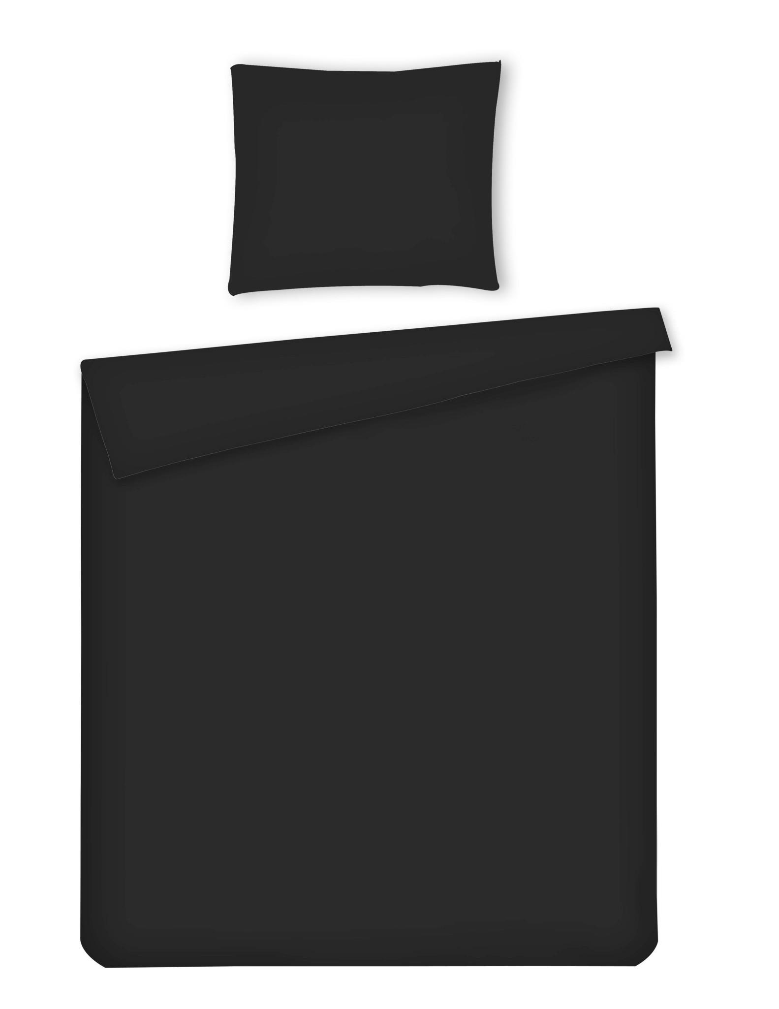 BETTWÄSCHE Micros - Schwarz, Textil (160/200cm) - home&you