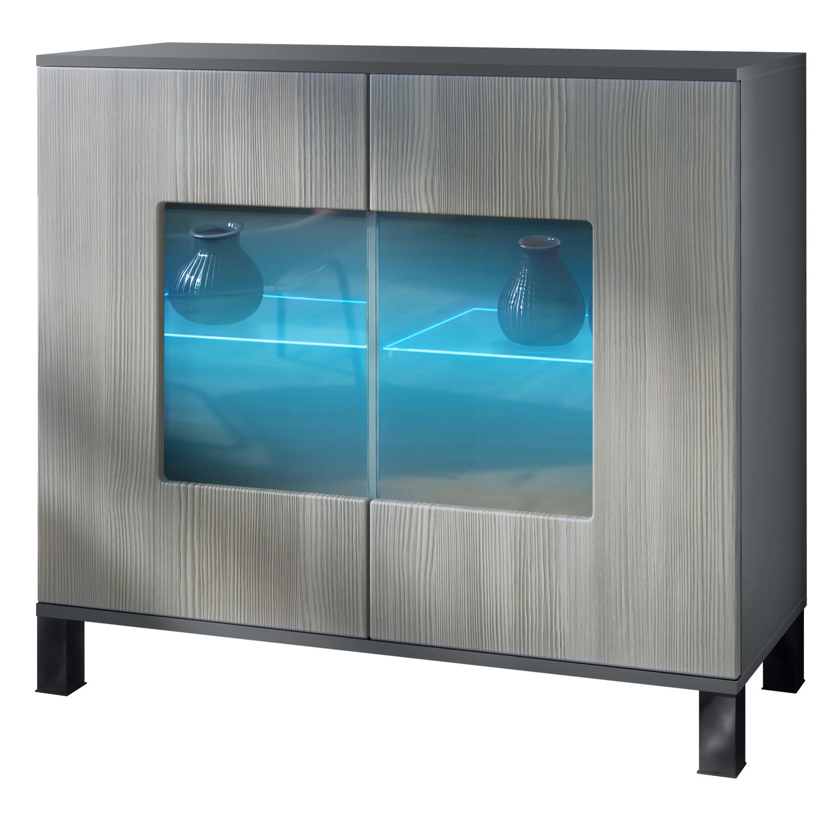 KOMMODE Grömitz Avola-Anthrazit - Anthrazit, Holzwerkstoff (92.5/84.5/35cm) - Vladon