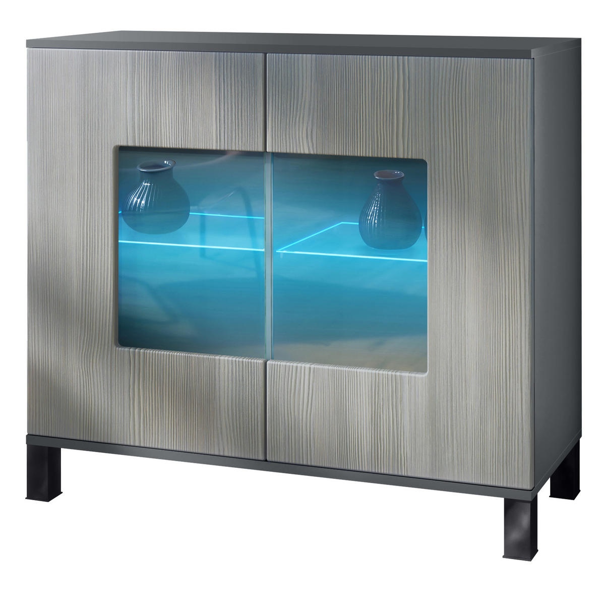 KOMMODE Grömitz Avola-Anthrazit - Anthrazit, Holzwerkstoff (92.5/84.5/35cm) - Vladon