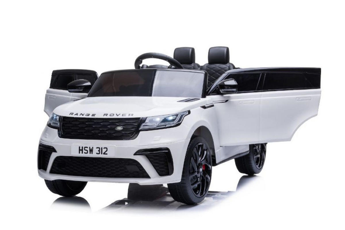 KINDER ELEKTROAUTO Range Rover Velar weiß EVA-Reifen, LED-Scheinwerfer, Musikfunktion, Batterieanzeige - Weiß, Kunststoff (108/61/50cm) - Es-Toys