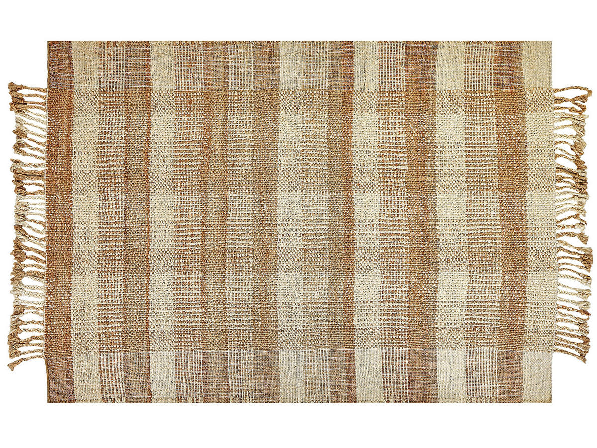 TEPPICH geflochten Berissa 230/160 cm - Beige, Naturmaterialien (160/230cm) - Beliani