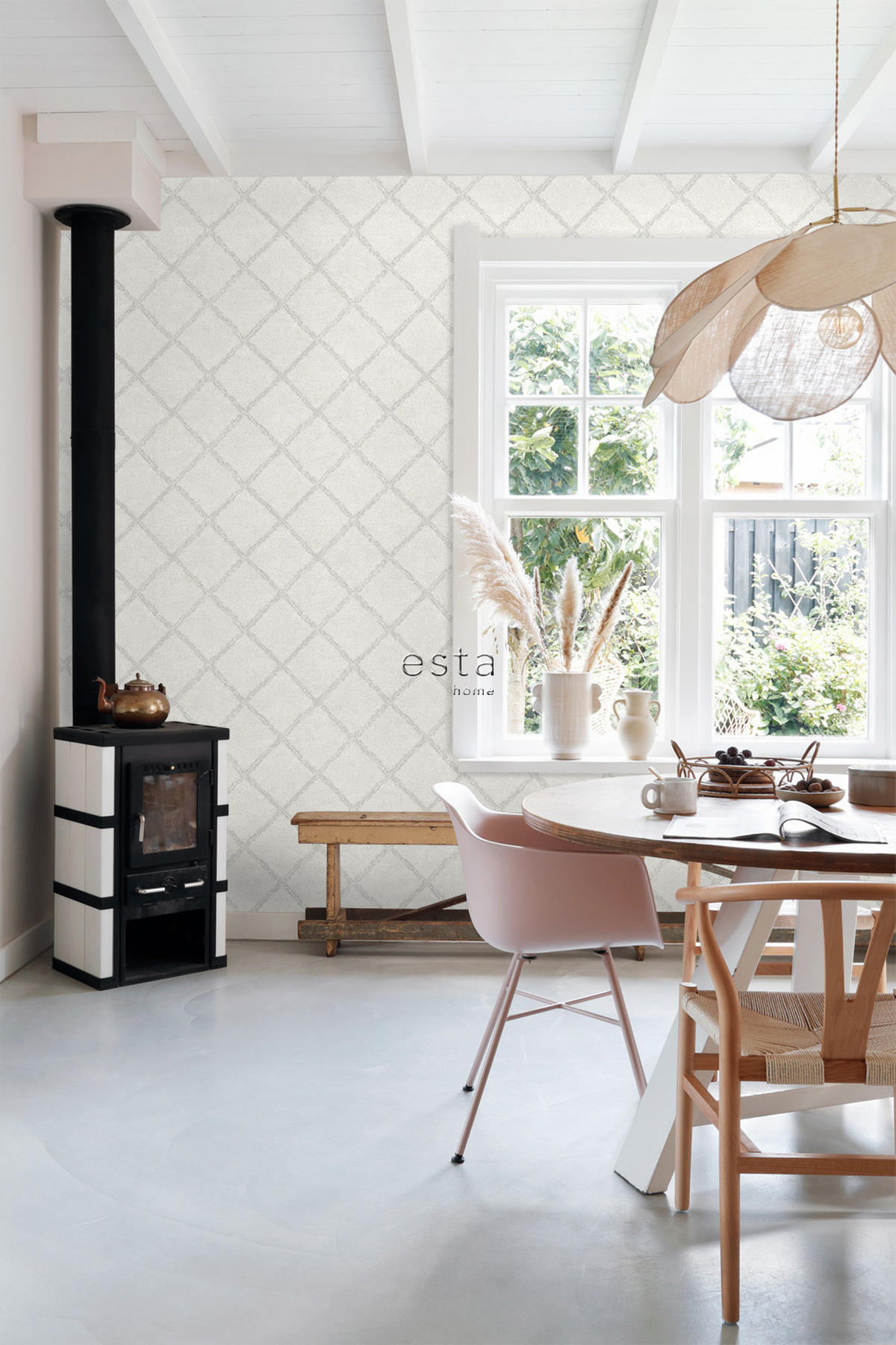 TAPETE orientalisches Berberteppich-Motiv 53 cm x 10.05 m - Grau, Papier (53/1000cm) - ESTAhome