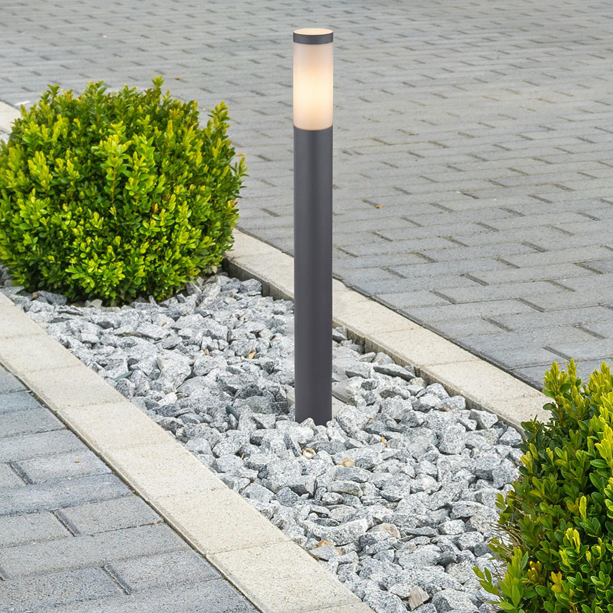 LED AUSSENLEUCHTE BOSTON Edelstahl Anthrazit - Anthrazit, Metall (12.7/12.7/80cm)