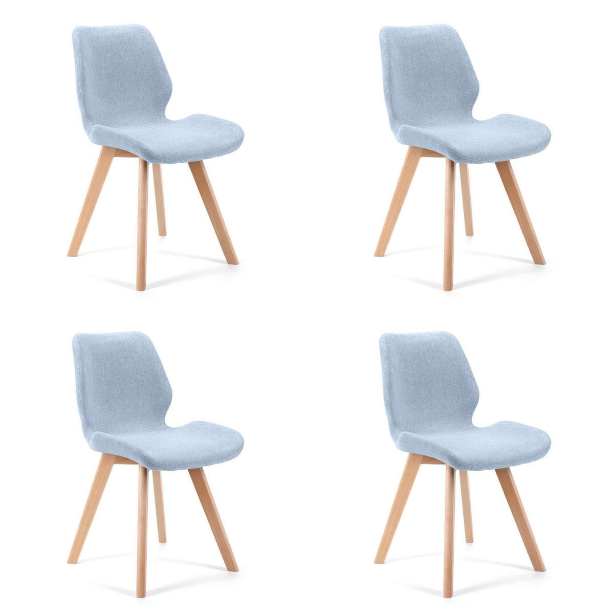 POLSTERSTUHL Blau 0/0/0 - Blau, Textil (45.5/82.5/53cm) - RAUMHIRSCH FURNITURE