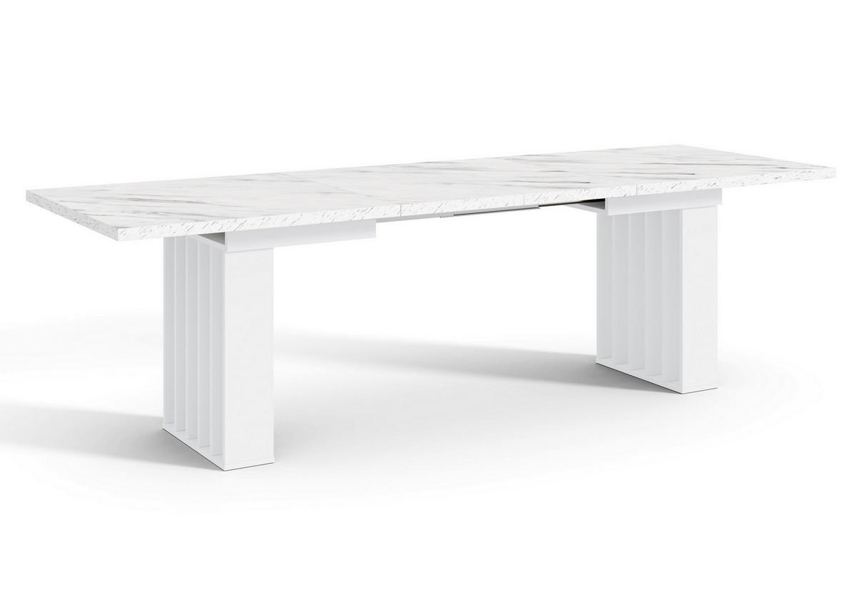 ESSTISCH MARDIS Ausziehbar 160 - 240 / 80 x 75 cm - Weiß, Holz (160/80/75cm) - MASSENO
