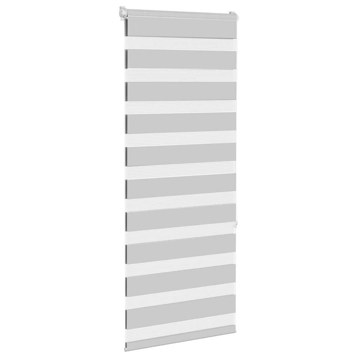 DOPPELROLLO 60/150 cm Stoffbreite 55,9 cm aus Polyester Hellgrau - Hellgrau, Textil (60/150cm) - vidaXL