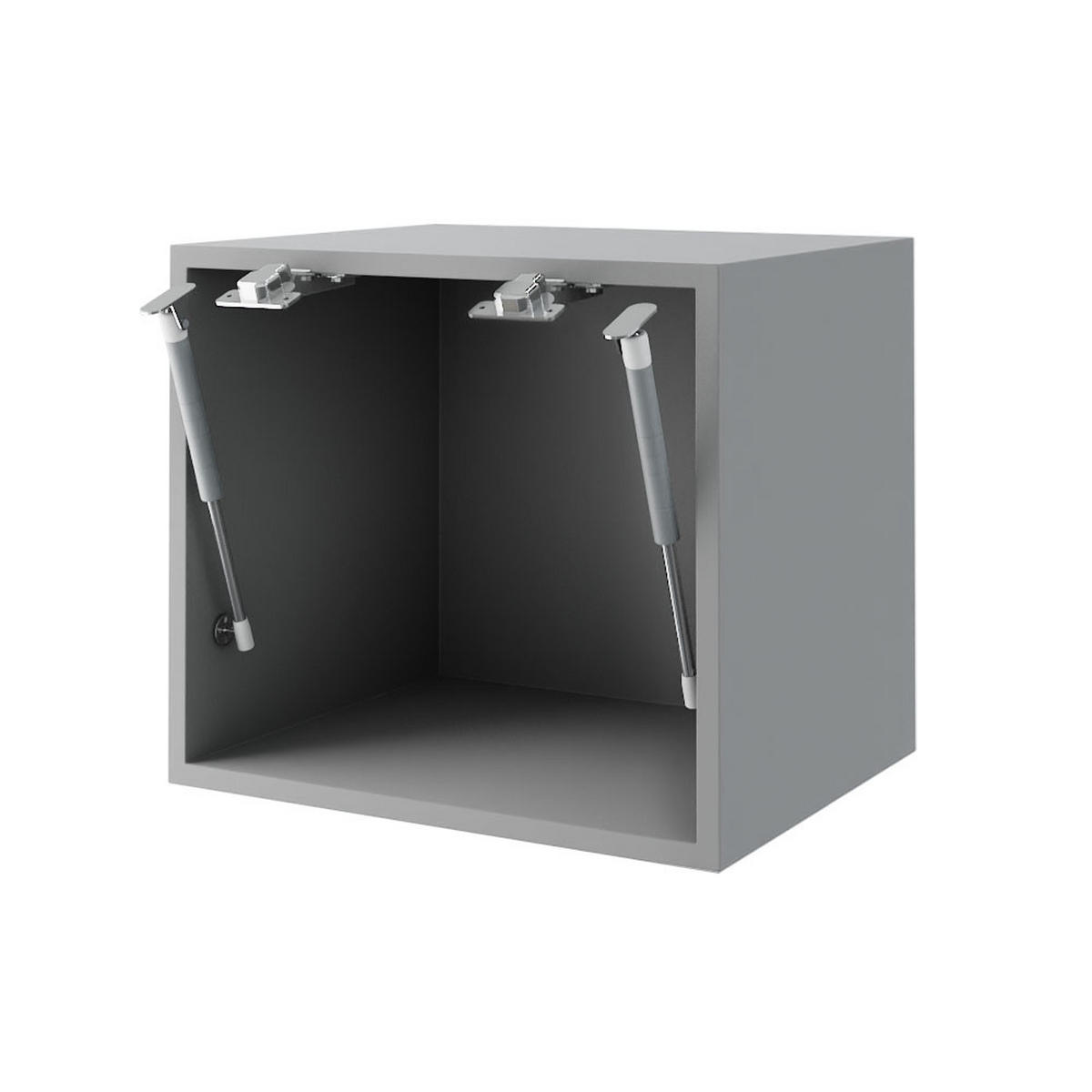 KLAPPHÄNGESCHRANK Essen W4B/40 Grau Hochglanz / Grau Matt 40 / 32,5 / 36cm - Grau, Holz/Holzwerkstoff (40/36/32.5cm) - Feldmann-Wohnen