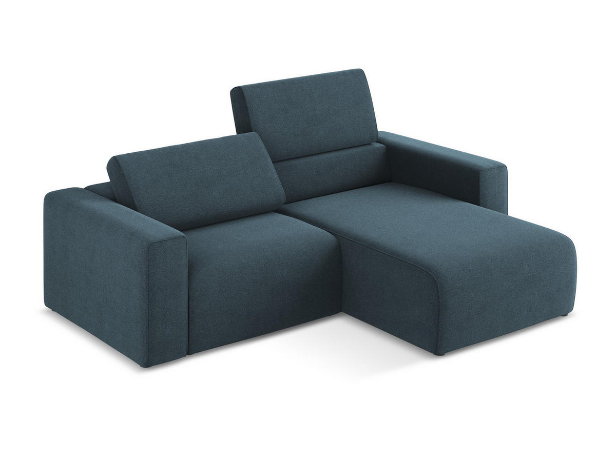 ECKSOFA Rechts Strukturstoff Stoff Blau - Blau/Pink, Kunststoff/Textil (224/167cm) - Makamii