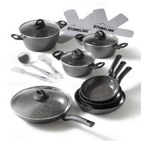 KOCHGESCHIRR SET 16-TEILIG - Grau, Metall - Stoneline