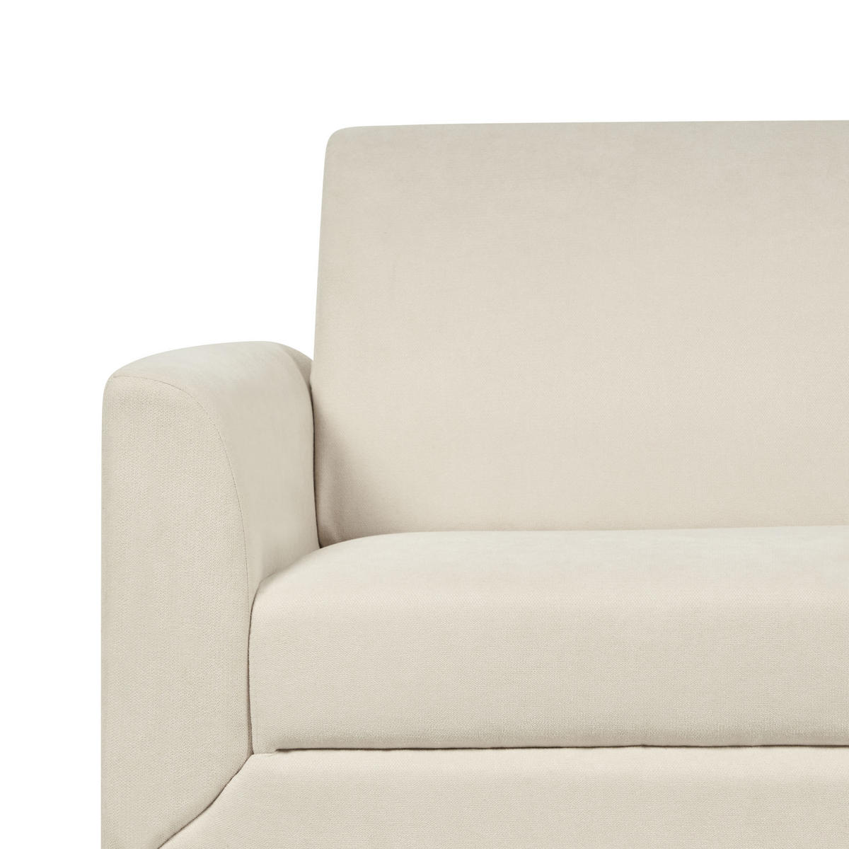 2-SITZER-SOFA beige Fenes - Beige/Schwarz, Textil (142/90/75cm) - Beliani